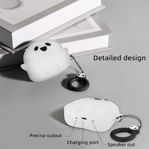 for AirPods Pro 3 Case 2025 Cute, Luminous Funny 3D Ghost Case Designed for Apple AirPods Pro 3rd Generation, Soft Silicone Anime AirPods Pro 3 Cases Cover for Women Men Kids Teens Girls Boys in Kuwait