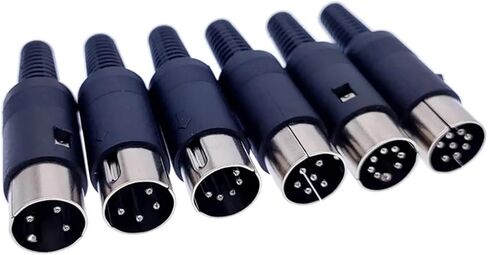 1PCS Male/Female DIN Plug Socket Connector 3/4/5/6/7/8 PIN Chassis Cable Mount Plug(Female Insert,5P) in Kuwait