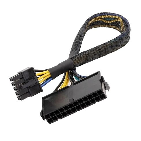 كابل محول الطاقة 24 دبوس إلى 10 ATX PSU للوحة الأم مع منفذ بطول 20 سم/30 سم (لـ 20 سم) in Kuwait