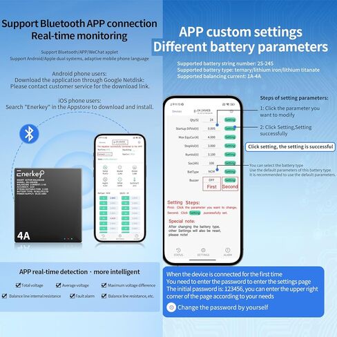 4A Smart Active Balancer 2S-24S Li-ion LiFePO4 بطارية ليثيوم 12 فولت - 100 فولت in Kuwait