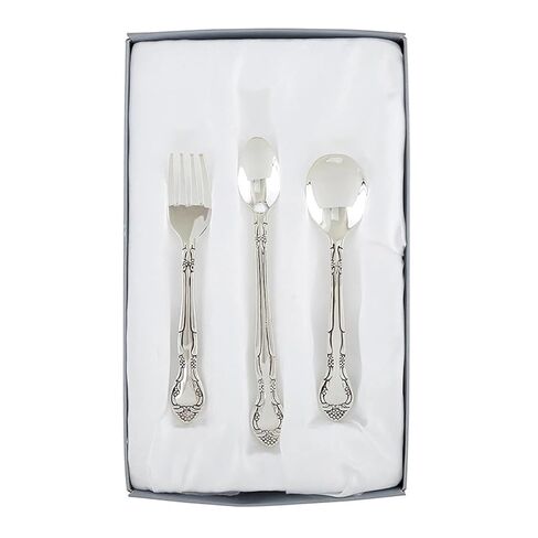 Stephan Baby Keepsake 3 Piece Silver Plated Feeding Set in Satin-Lined Gift Box in Saudi Arabia