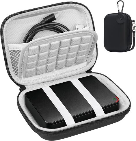 حقيبة حمل القرص الصلب Lacdo لجهاز Buffalo HDD USB 3.1(Gen.1) محرك الأقراص الصلبة الخارجي المحمول 500 جيجابايت 1 تيرابايت EVA حقيبة سفر واقية مقاومة للصدمات ومقاومة للماء، أسود in Kuwait