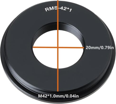 RMS 20 مللي متر إلى M42x1.0mm برغي محول تركيب سبائك الألومنيوم محول العدسة لعدسات المجهر وتعديلات الكاميرا in Kuwait