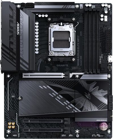 اللوحة الأم GIGABYTE B850 AORUS Elite WIFI7 - وحدات المعالجة المركزية سلسلة AMD Ryzen 9000، 14+2+2 مرحلة رقمية VRM، حتى 8200 ميجاهرتز DDR5 (OC)، 1xPCIe 5.0 + 2xPCIe 4.0 M.2، 2.5 LAN، WiFi 7، USB 3.2 Gen 2x2 in Kuwait