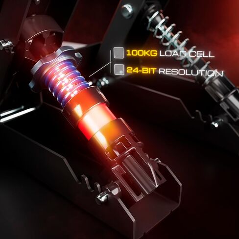 Thrustmaster Raceline Pedals III LC - مجموعة Simracing ذات 3 دواسات تتميز بدواسة فرامل مع مستشعر خلية الحمل (220 رطل / 100 كجم) - لأجهزة PS5، PS4، Xbox Series، Xbox One، الكمبيوتر الشخصي in Kuwait