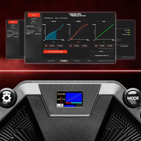 Thrustmaster Raceline Pedals III LC - مجموعة Simracing ذات 3 دواسات تتميز بدواسة فرامل مع مستشعر خلية الحمل (220 رطل / 100 كجم) - لأجهزة PS5، PS4، Xbox Series، Xbox One، الكمبيوتر الشخصي in Kuwait