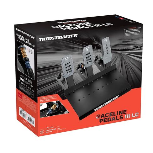 Thrustmaster Raceline Pedals III LC - مجموعة Simracing ذات 3 دواسات تتميز بدواسة فرامل مع مستشعر خلية الحمل (220 رطل / 100 كجم) - لأجهزة PS5، PS4، Xbox Series، Xbox One، الكمبيوتر الشخصي in Kuwait