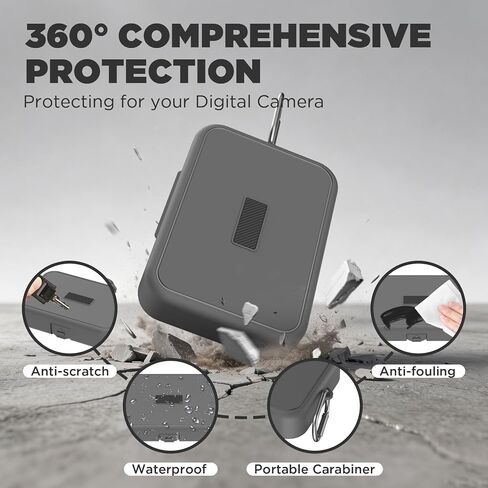 حافظة كاميرا رقمية متوافقة مع CAMKORY DC403/ 413، لـ LECRAN DC403 FHD 1080P، لـ VAHOIALD/IWEUKJLO/Nsoela FHD 1080P Digital Poin، حقيبة حمل وواقية مع حلقة تسلق in Kuwait