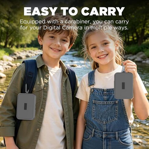 حافظة كاميرا رقمية متوافقة مع CAMKORY DC403/ 413، لـ LECRAN DC403 FHD 1080P، لـ VAHOIALD/IWEUKJLO/Nsoela FHD 1080P Digital Poin، حقيبة حمل وواقية مع حلقة تسلق in Kuwait