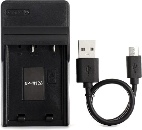 NP-W126 USB Charger for Fujifilm FinePix HS30, FinePix HS30EXR, FinePix HS33EXR, FinePix HS35EXR, FinePix HS50EXR, X-A1, X-E1, X-E2, X-M1, X-Pro1, X-T1, X-T10 Camera and More in Kuwait