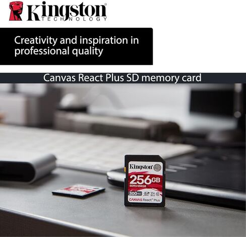 Kingston Canvas React Plus 64GB U3 V90 SD Card (2-Pack) Bundle with Focus All-in-One High Speed Card Reader (3 Items) in Kuwait
