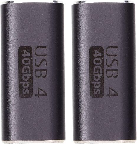 2pcs USB C Adapter, Female to Female Straight Connector, 40Gbps 100W Fast Charging Adapter for Phones, Tablets and Laptops Use in Kuwait