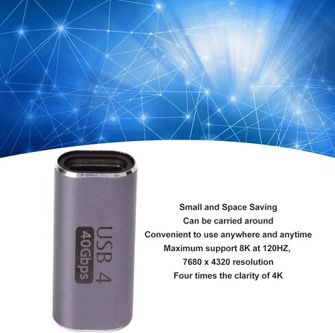 2pcs USB C Adapter, Female to Female Straight Connector, 40Gbps 100W Fast Charging Adapter for Phones, Tablets and Laptops Use in Kuwait