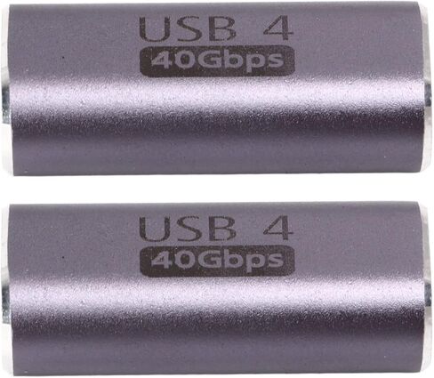 2pcs USB C Adapter, Female to Female Straight Connector, 40Gbps 100W Fast Charging Adapter for Phones, Tablets and Laptops Use in Kuwait
