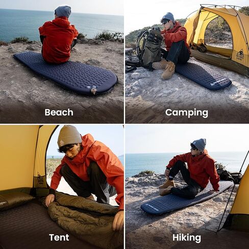 ONETIGRIS CAMPING AERODREAM Self-Inflating Mattress,4.1 R Inflatable Foam Sleeping Pad for Camping,Backpacking and Hiking in Kuwait