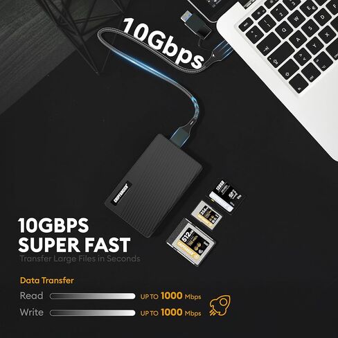قارئ بطاقات الذاكرة USB 3.2 بسرعة 10 جيجابت في الثانية قارئ بطاقات الذاكرة المتعددة الكل في 1 قراءة متزامنة SD Micro SD TF MS CF قارئ بطاقات فلاش مدمج للكمبيوتر وكاميرا الكمبيوتر المحمول باللون الأزرق in Kuwait