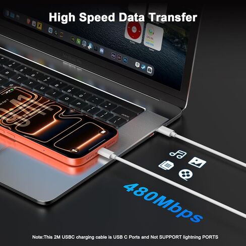 [معتمد من Apple MFi] كابل شحن سريع iPhone 17 Pro Max، كابل شحن USB C إلى USB C سلك شحن USB C لهاتف iPhone 17/17 Pro/17 Pro Max/Air/16/16 Pro Max/16 Plus/15 in Kuwait