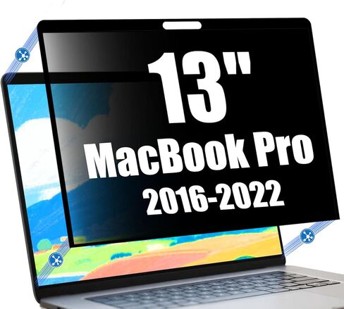 واقي شاشة للخصوصية بتقنية النانو لجهاز ماك بوك برو 13 بوصة (2016-2022، M1، M2) درع شاشة خصوصية للكمبيوتر المحمول قابل للإزالة، تصميم رفيع للغاية in Kuwait