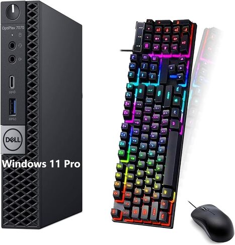 Dell OptiPlex 7070 Mini Business Desktop Computer, Intel Core i5-8500T, 8GB DDR4 RAM, 256GB SSD, Displayport, Keyboard and Mouse, Windows 11 Pro (Renewed) in Kuwait