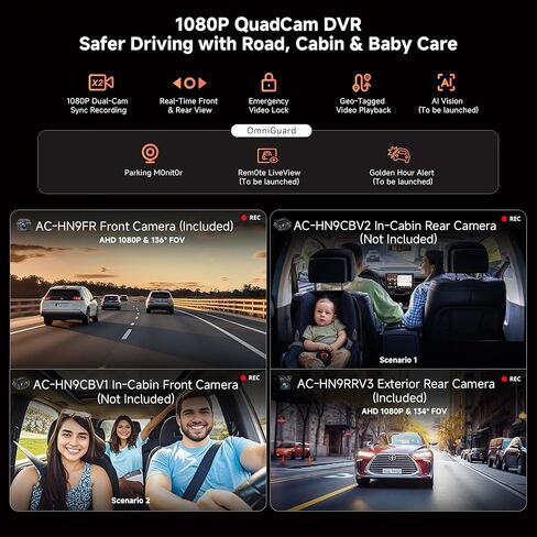 V10 10" QLED Android Double DIN Car Stereo with Car Karaoke, Pro DSP 4V Pre-Out, HDMI Out, aptX HD Bluetoth, 4G LTE, Wireless CarPlay & Android Auto, with 1080P Front Dash Cam & Backup Cam in Kuwait