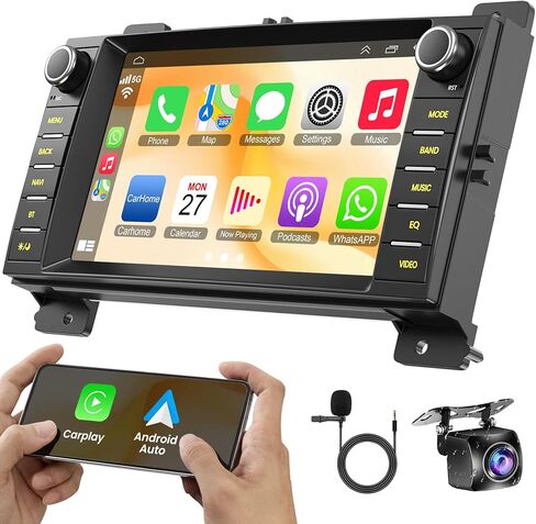 8Core Car Stereo for Jeep Grand Cherokee 2008-2013 & Dodge Durango 2011-2013, 4GB+64GB 7" Touch Screen Car Radio with Wireless Carplay Android Auto GPS Navigation FM Camera Bluetooth RDS Mirror Link in Kuwait