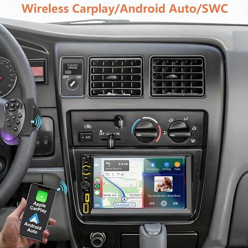 راديو السيارة ستيريو لاسلكي Carplay Android Auto Navi مع جهاز تحكم عن بعد SWC لسيارة Toyota Tacoma Sienna1995-2004/4Runner Camry Rav4 1990-2001/Tundra Sequoia 2000 2001 2002/Land Cruiser 1991-2000 in Kuwait