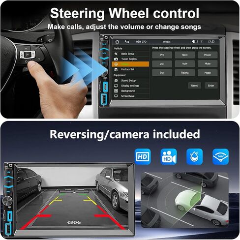 راديو السيارة ستيريو لاسلكي Carplay Android Auto Navi مع جهاز تحكم عن بعد SWC لسيارة Toyota Tacoma Sienna1995-2004/4Runner Camry Rav4 1990-2001/Tundra Sequoia 2000 2001 2002/Land Cruiser 1991-2000 in Kuwait