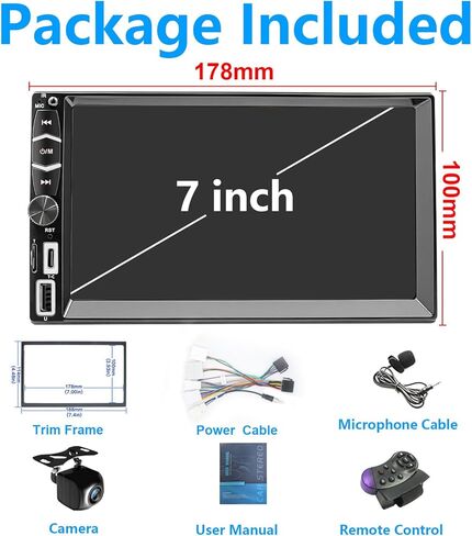 راديو السيارة ستيريو لاسلكي Carplay Android Auto Navi مع جهاز تحكم عن بعد SWC لسيارة Toyota Tacoma Sienna1995-2004/4Runner Camry Rav4 1990-2001/Tundra Sequoia 2000 2001 2002/Land Cruiser 1991-2000 in Kuwait