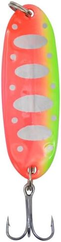 Lure Color Sequins 7g Three Hook Spoon Type Iron Plate Lure – Bionic Fishing Bait with Electroplated Iron Sheet, Orange Green (5.7x1.8x1cm) – Perfect for Attracting Fish in Kuwait