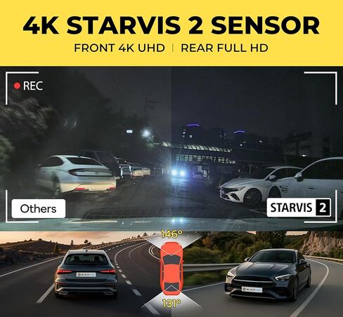 BlackVue DR970X Box-2CH Plus 64GB Dash Cam - وحدة صندوق آمن + كاميرتين صغيرتين (4K-Full HD)، مستشعر STARVIS 2، وضع ركن السيارة، سعة تصل إلى 512 جيجابايت، واي فاي، نظام تحديد المواقع العالمي (GPS)، ميزات سحابية Dashcam in Kuwait