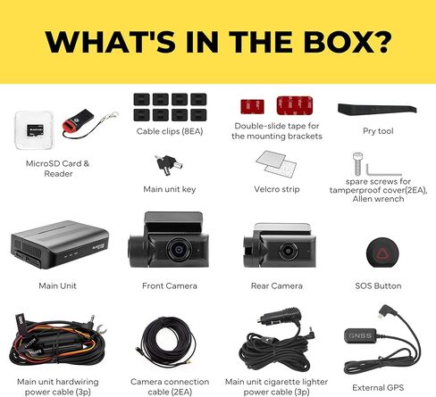 BlackVue DR970X Box-2CH Plus 64GB Dash Cam - وحدة صندوق آمن + كاميرتين صغيرتين (4K-Full HD)، مستشعر STARVIS 2، وضع ركن السيارة، سعة تصل إلى 512 جيجابايت، واي فاي، نظام تحديد المواقع العالمي (GPS)، ميزات سحابية Dashcam in Kuwait