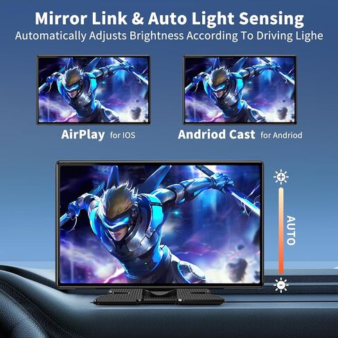 Wireless Carplay 11.3" A pple Carplay Screen for Car with 4K Dash Cam 1080P Backup Camera, Car Stereo for Carplay & Android Auto GPS Navigation/Bluetooth/Mirror Link/Voice Control/AUX/FM/Siri in Kuwait