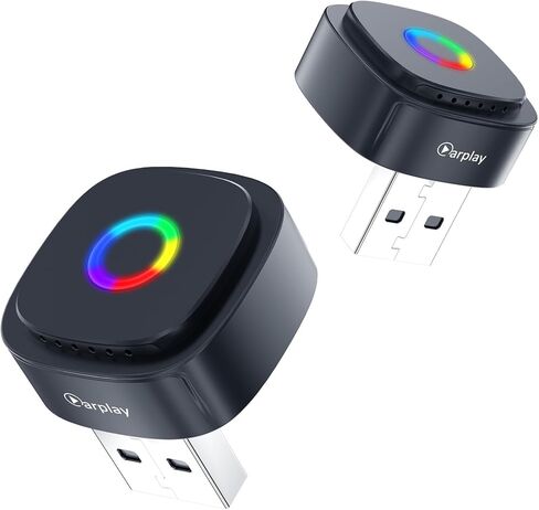 Ultra Mini Wireless CarPlay Adapter with A9 Chip, 5.8GHz Low Latency WiFi, 3-5s Fast Auto Connect, Universal Wireless Apple CarPlay & Android Auto for Factory Wired Cars in Kuwait