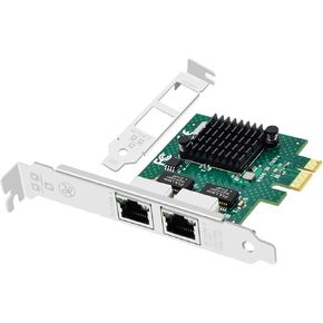 بطاقة شبكة PCI-E سعة 1 جيجا بايت مع محول شبكة Broadcom BCM5720، 10/100 // 1000 ميجابت في الثانية ثنائي المنافذ PCI Express منخفض المستوى، بطاقة إيثرنت كاملة الارتفاع للكمبيوتر المكتبي والخادم والكمبيوتر الصناعي in Saudi Arabia