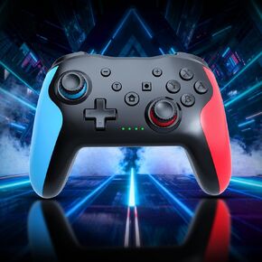 GAMINJA Wireless Controller for Nintendo Switch Lite/OLED,3 Speed HD Dual Vibration Blue/tooth Gamepad Lag Free 6-Axis Motion, 360°Rocker/Turbo/Screenshot Function 600mA Gaming Accessory(Blue) in Kuwait