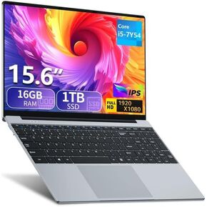 كمبيوتر محمول 2026، معالج Core i5-7Y54 مقاس 15.6 بوصة، كمبيوتر محمول Win 11 Pro، ذاكرة وصول عشوائي 16 جيجابايت، 1 تيرابايت SSD، شاشة 1920 × 1080 FHD 16:9، كمبيوتر محمول مع لوحة مفاتيح بإضاءة خلفية، أجهزة كمبيوتر محمولة للأعمال الطلابية in Kuwait