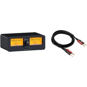 Fosi Audio LC30 VU Meter Amplifier Speaker Selector Switch Box and 14AWG Braided Speaker Wire 5.9Ft (1.8m/70.87in) for Home Audio in Kuwait