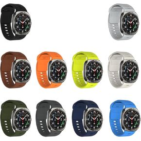 (10 عبوات) متوافقة مع سوار Samsung Galaxy Watch 7 Ultra 47 مم (جديد 2024)، حزام رياضي من السيليكون الناعم سريع الفك للنساء والرجال، ملحق بديل مناسب لساعة Samsung Galaxy Watch Ultra Band in Kuwait