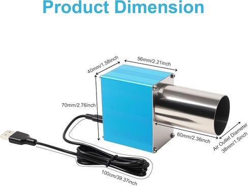 PANO-MOUNTS 5V USB منفاخ مروحة في الهواء الطلق سرعة قابلة للتعديل 3000-10000 دورة في الدقيقة مع تصميم رأس مستدير للشواء والتخييم والشواية وموقد الخشب والموقد الفحم ومعدات الطبخ نار المخيم in Kuwait