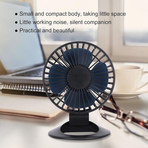 Tyenaza F2 USB Desktop Fan, Portable Mini USB Desktop Cooling Fan with Third Gear Wind Speed, for Home Office Car Travel Indoor Outdoor in Kuwait