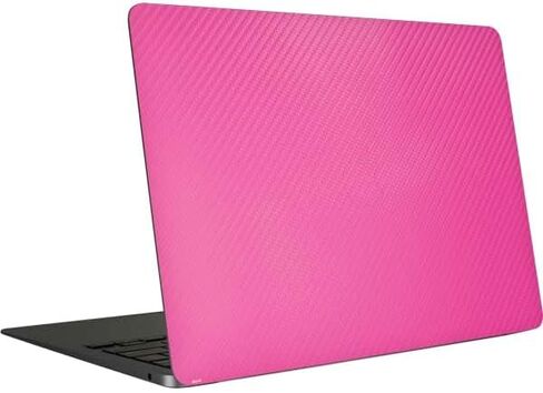 Skinit Decal Laptop Skin Compatible with MacBook Air 13in (2020) - Pink Carbon Fiber Specialty Texture Material Design in Kuwait