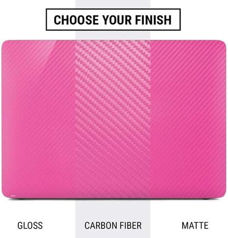 Skinit Decal Laptop Skin Compatible with MacBook Air 13in (2020) - Pink Carbon Fiber Specialty Texture Material Design in Kuwait
