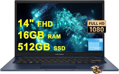 ASUS Vivobook 14inch Laptop - Intel Core i7-1355U Beat AMD Ryzen 7 4700U -40GB RAM -2TB SSD -Windows 11 -Office 365 One Year - Business Computadora Portátil School College Student in Kuwait
