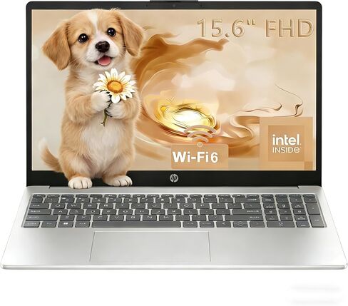 كمبيوتر محمول HP 2026 Pavilion للطلاب، (8 جيجابايت رام، 256 جيجابايت SSD)، Intel N100، Copilot AI، تصميم محمول، عمر بطارية طويل، WiFi 6، لوحة مفاتيح رقمية، Windows 11 مع Office 365، محرك أقراص ثابتة خارجي سعة 500 جيجابايت in Kuwait