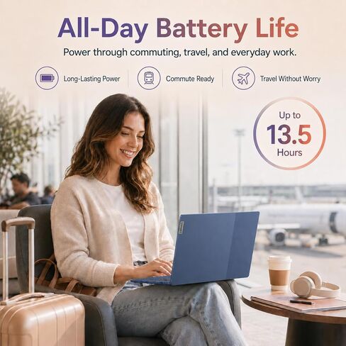 كمبيوتر محمول Lenovo IdeaPad Slim 3 Chromebook، كمبيوتر محمول بشاشة لمس 14 بوصة FHD IPS، MediaTek Kompanio 520، ذاكرة الوصول العشوائي 4 جيجابايت، 64 جيجابايت eMMC + 128 جيجابايت SD، عمر البطارية 13.5 ساعة، كمبيوتر محمول للأعمال لدراسة العمل، Abyss Blue in Kuwait