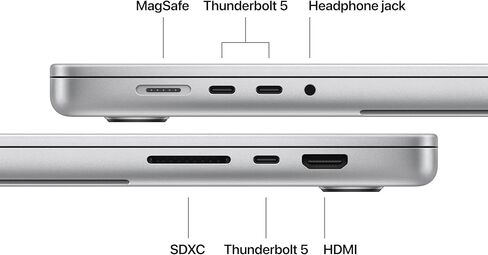 Apple MacBook Pro مع M5 Max، وحدة معالجة مركزية 18 نواة، وحدة معالجة رسومات 40 نواة: شاشة مقاس 14.2 بوصة، ذاكرة 128 جيجابايت، محرك أقراص SSD سعة 2 تيرابايت؛ فضي in Kuwait
