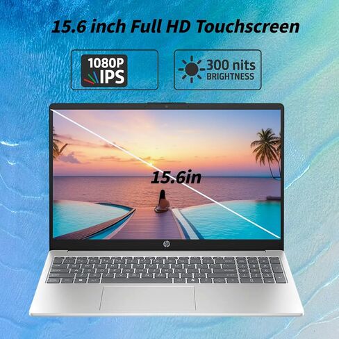 كمبيوتر محمول HP Premium بشاشة لمس - 15.6 بوصة FHD IPS، وحدة المعالجة المركزية Intel 10-Core i7 1355U CPU، Intel Iris Xe Graphics، لوحة رقمية، WIFI6، Copilot AI PC، Win11 Pro للأعمال والطلاب (ذاكرة الوصول العشوائي 64 جيجابايت + 1 تيرابايت SSD) in Kuwait