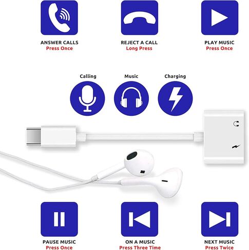 محول USB-C إلى 1/8 بوصة Aux متوافق مع Amazon Fire HD 8 (2020) يمكن أن يتكيف مع منفذ سماعة الرأس العادي مقاس 3.5 مم مع إمكانية الشحن السريع في وقت واحد! in Kuwait