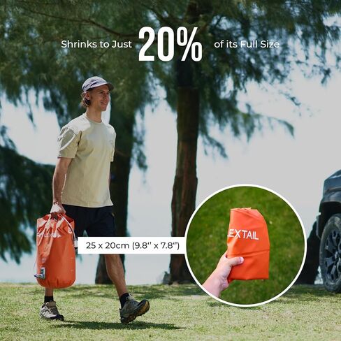 دلو دش للتخييم من FLEXTAILGEAR مع مضخة كهربائية مدمجة، دش تخييم محمول، حقيبة دش خارجية قابلة لإعادة الشحن بسعة 5 جالون، مدخل مياه كبير in Kuwait