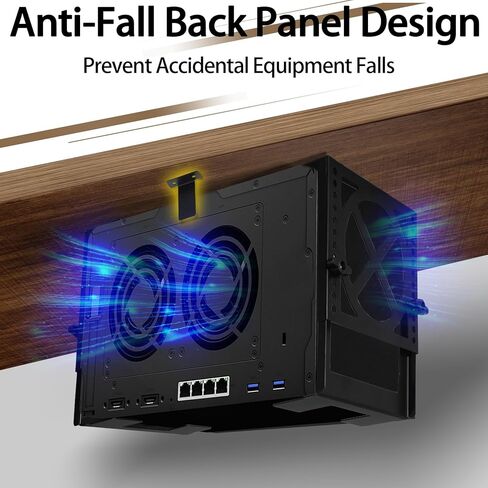 Adjustable Under Desk Mini PC Mount Bracket Holder for PCS or NAS,Heavy-Duty Adjustable Under Desk Mount for Desktop NAS 1/2/4(Network Attached Storage),CPU,Mini PC,UPS,SFF Desktop Tower,Xbox Series X in Kuwait